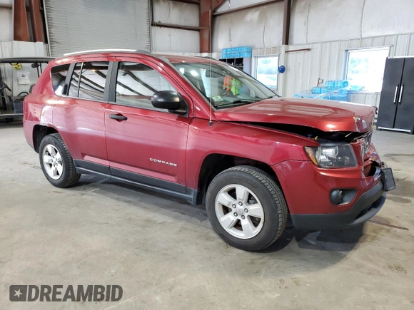 2016 Jeep Compass Sport with VIN 1C4NJCBB8GD747867, listed as a Copart auction lot 58911845 with 74,702 mi miles and Salvage title. Bid and sale history available at DreamBid. Image 4.
