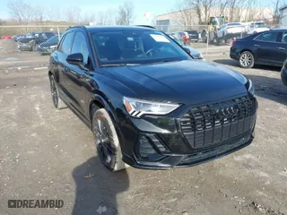 2023 Audi Q3 S line Premium with VIN WA1DECF38P1111626, listed as a IAAI auction lot 41935732 with 38,777 mi miles. Bid and sale history available at carsss.com. Image 1.