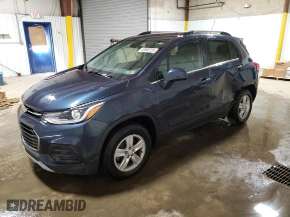2018 Chevrolet Trax LT with VIN 3GNCJPSB9JL312184, listed as a Copart auction lot 53900735 with 49,962 mi miles and Salvage Title. Bid and sale history available at carsss.com. Image 1.