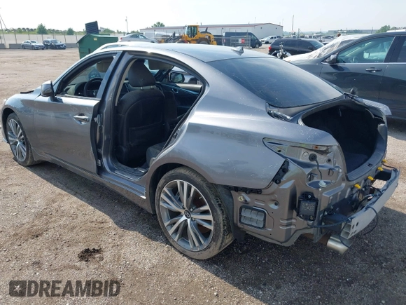 2020 Infiniti Q50 Luxe with VIN JN1EV7AR1LM255530, listed as a IAAI auction lot 42402566 with 58,807 mi miles and . Bid and sale history available at DreamBid. Image 3.
