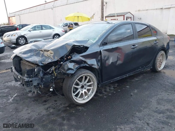 2021 Kia Forte LXS with VIN 3KPF24AD3ME343735, listed as a IAAI auction lot 40950634 with 77,818 mi miles. Bid and sale history available at carsss.com. Image 2.