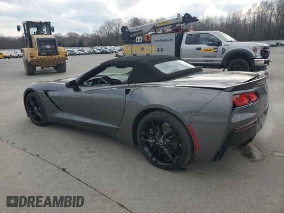2015 Chevrolet Corvette 1LT with VIN 1G1YB3D73F5102838, listed as a Copart auction lot 50013215 with 44,037 mi miles and Salvage Title. Bid and sale history available at carsss.com. Image 2.
