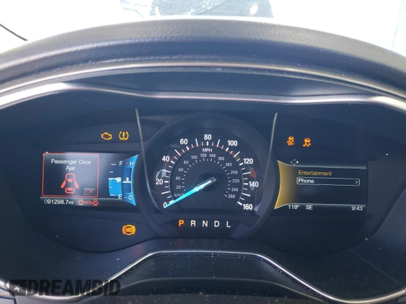 2017 Ford Fusion SE with VIN 3FA6P0H70HR126335, listed as a Copart auction lot 42600695 with 91,298 mi miles and Salvage Title. Bid and sale history available at DreamBid. Image 9.