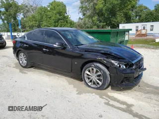 2014 Infiniti Q50 Premium with VIN JN1BV7AP9EM693541, listed as a Copart auction lot 52898005 with 203,157 mi miles and Salvage Title. Bid and sale history available at carsss.com. Image 4.