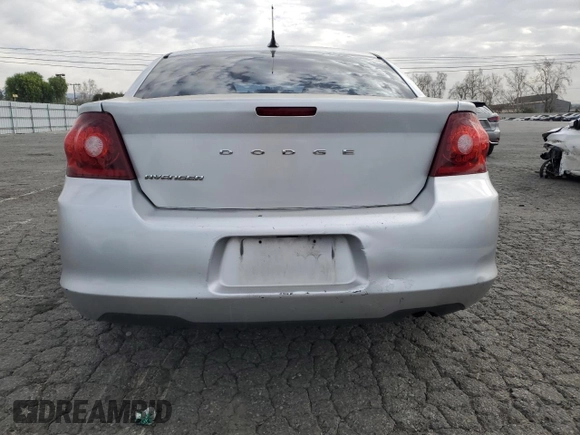 2012 Dodge Avenger SE with VIN 1C3CDZAB8CN154070, listed as a Copart auction lot 47322795 with 190,259 mi miles and Salvage Title. Bid and sale history available at DreamBid. Image 6.