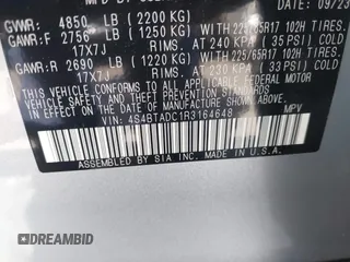 2024 Subaru Outback Premium с VIN 4S4BTADC1R3164648, выставлен на аукционе IAAI как лот 42246759 с пробегом 14 864 миль миль и . История ставок и продаж доступна на DreamBid. Изображение 9.