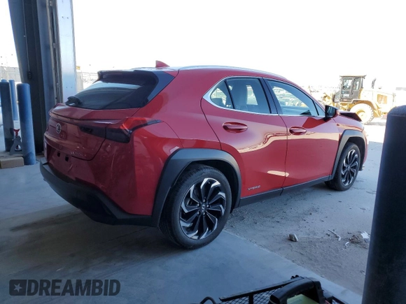 2020 Lexus UX with VIN JTHP9JBH5L2034147, listed as a Copart auction lot 52982925 with 40,105 mi miles and Salvage Title. Bid and sale history available at carsss.com. Image 3.
