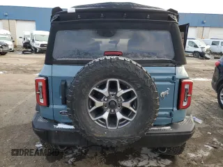 2022 Ford Bronco with VIN 1FMEE5DH8NLA89385, listed as a Copart auction lot 81772054 with 28,064 mi miles and Salvage Title. Bid and sale history available at DreamBid. Image 6.
