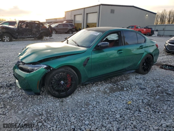 2022 BMW M3 Competition xDrive with VIN WBS43AY01NFN12110, listed as a Copart auction lot 77625594 with 0 mi miles and Salvage Title. Bid and sale history available at carsss.com. Image 1.