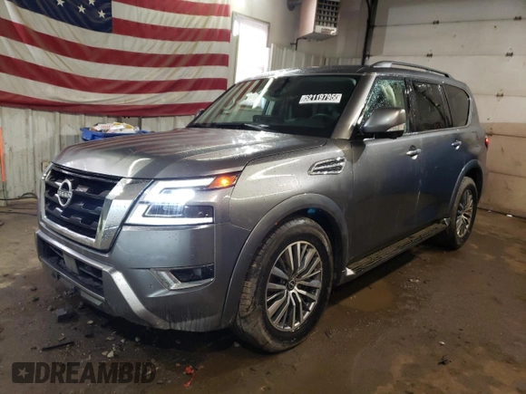 2023 Nissan Armada SL with VIN JN8AY2BD9P9693086, listed as a Copart auction lot 52119795 with 46,439 mi miles and Clean Title. Bid and sale history available at carsss.com. Image 1.
