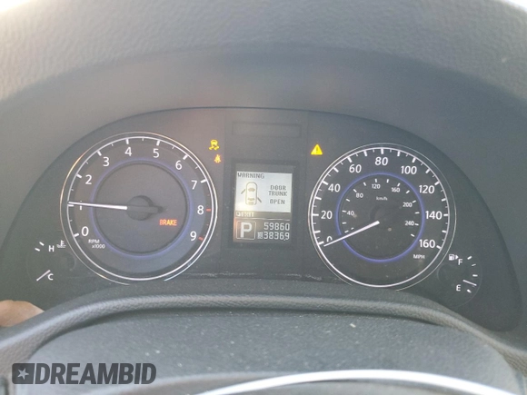 2015 Infiniti Q40 with VIN JN1CV6AP7FM500920, listed as a Copart auction lot 84274844 with 59,860 mi miles and Salvage Title. Bid and sale history available at carsss.com. Image 9.