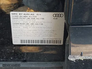2015 Audi Q3 2.0T Premium Plus with VIN WA1EFCFS4FR001441, listed as a IAAI auction lot 41813239 with 112,795 mi miles. Bid and sale history available at carsss.com. Image 9.