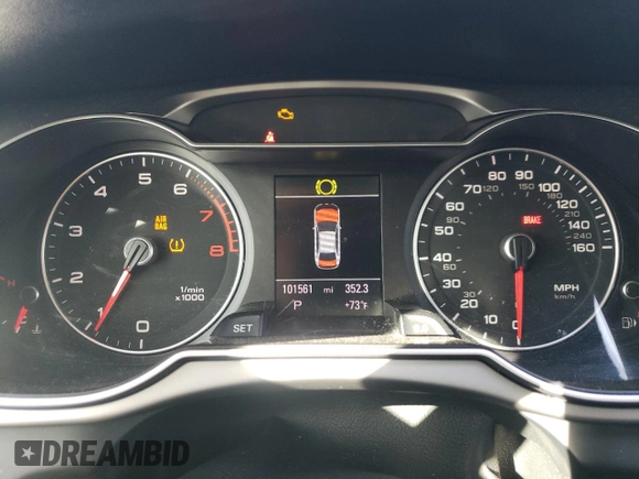 2013 Audi A4 Premium Plus with VIN WAUFFAFL6DN028231, listed as a Copart auction lot 53315575 with 101,561 mi miles and Salvage Title. Bid and sale history available at carsss.com. Image 9.