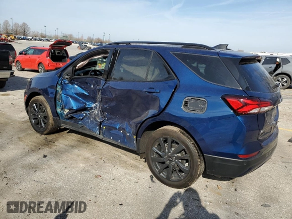 2022 Chevrolet Equinox RS with VIN 3GNAXMEV6NS209486, listed as a Copart auction lot 50087905 with 32,974 mi miles and Salvage Title. Bid and sale history available at DreamBid. Image 2.