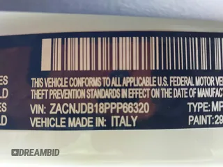 2023 Jeep Renegade Upland with VIN ZACNJDB18PPP66320, listed as a IAAI auction lot 41943959 with 30,804 mi miles and . Bid and sale history available at DreamBid. Image 9.