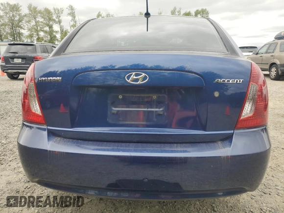2011 Hyundai Accent GLS with VIN KMHCN4AC9BU556524, listed as a Copart auction lot 54990215 with 214,552 mi miles and Clean Title. Bid and sale history available at DreamBid. Image 6.