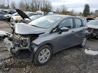 2017 Nissan Versa Note SR with VIN 3N1CE2CP7HL352819, listed as a Copart auction lot 46335675 with 77,748 mi miles and Salvage Title. Bid and sale history available at carsss.com. Image 1.