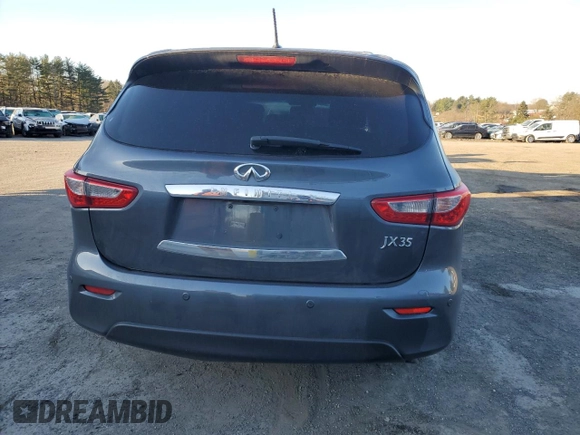 2013 Infiniti JX35 with VIN 5N1AL0MM1DC306035, listed as a Copart auction lot 47924065 with 133,126 mi miles and Salvage Title. Bid and sale history available at DreamBid. Image 6.