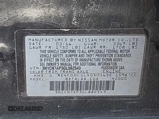 2016 Nissan Versa S z VIN 3N1CN7AP3GL882543, wystawiony jako IAAI lot #41821886 z przebiegiem 207 104 mil mil oraz . Historia ofert i sprzedaży dostępna na DreamBid. Obrazek 9.