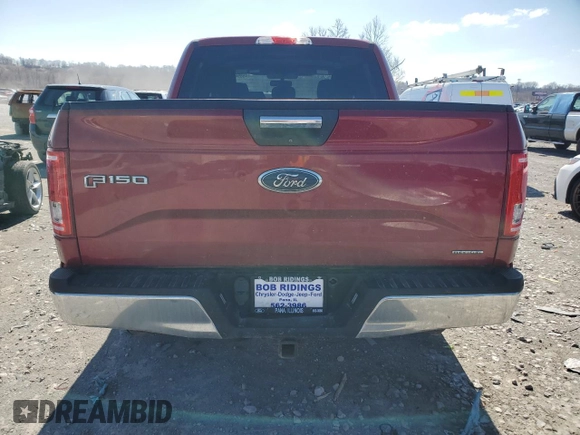 2015 Ford F-150 XLT with VIN 1FTEW1EF6FKD53993, listed as a Copart auction lot 49894165 with 66,948 mi miles and Salvage Title. Bid and sale history available at carsss.com. Image 6.