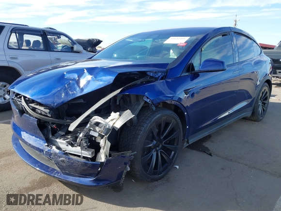 2022 Tesla Model X with VIN 7SAXCDE58NF341112, listed as a IAAI auction lot 41632491 with Not Provided miles and . Bid and sale history available at DreamBid. Image 6.
