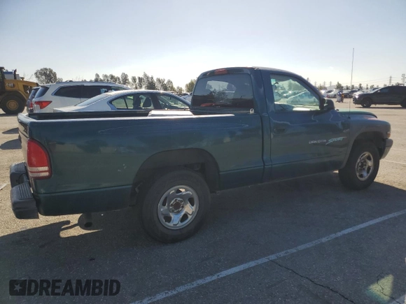 1997 Dodge Dakota with VIN 1B7FL26X1VS304628, listed as a Copart auction lot 49451935 with 185,429 mi miles and Salvage Title. Bid and sale history available at carsss.com. Image 3.