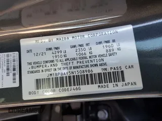 2022 Mazda 3 2.5 Turbo with VIN JM1BPBAY5N1508986, listed as a Copart auction lot 58207155 with 53,601 mi miles and Salvage title. Bid and sale history available at DreamBid. Image 12.