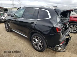 2023 BMW X3 xDrive30i with VIN 5UX53DP00P9S48442, listed as a Copart auction lot 70309554 with 0 mi miles and Salvage Title. Bid and sale history available at carsss.com. Image 2.