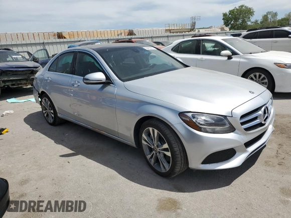 2018 Mercedes-Benz C 300 with VIN WDDWF4KB1JR416379, listed as a Copart auction lot 56462095 with 51,947 mi miles and Salvage title. Bid and sale history available at DreamBid. Image 4.