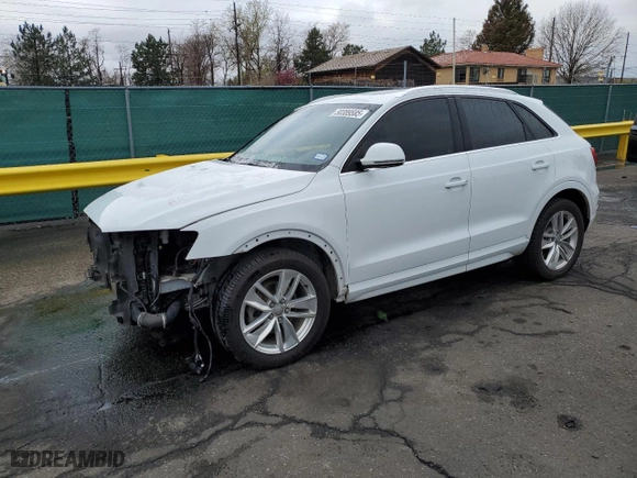 2016 Audi Q3 Premium Plus with VIN WA1BFCFS9GR005327, listed as a Copart auction lot 50389585 with 105,616 mi miles and Salvage Title. Bid and sale history available at carsss.com. Image 1.