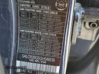 2016 Land Rover Discovery Sport HSE with VIN SALCR2BG5GH548539, listed as a Copart auction lot 53973145 with 104,883 mi miles and Salvage Title. Bid and sale history available at carsss.com. Image 13.