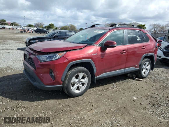 2019 Toyota RAV4 Hybrid XLE with VIN 2T3RWRFV4KW009912, listed as a Copart auction lot 51469395 with 96,489 mi miles and Salvage Title. Bid and sale history available at carsss.com. Image 1.