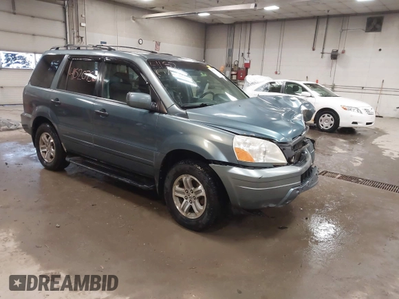 2005 Honda Pilot EX-L with RES with VIN 2HKYF18615H515907, listed as a IAAI auction lot 41520756 with 172,939 mi miles. Bid and sale history available at carsss.com. Image 1.