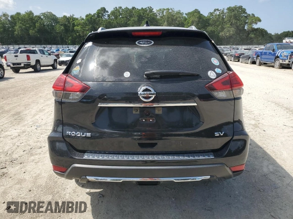 2017 Nissan Rogue SV with VIN KNMAT2MT0HP542942, listed as a Copart auction lot 59399095 with 60,010 mi miles and Salvage title. Bid and sale history available at DreamBid. Image 6.