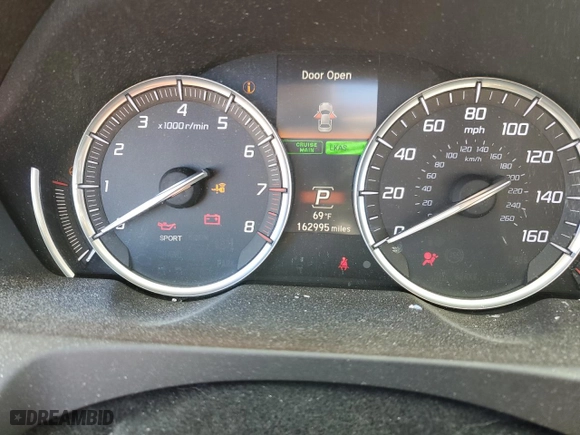2015 Acura TLX Tech with VIN 19UUB1F50FA021889, listed as a Copart auction lot 47689405 with 162,995 mi miles and Salvage Title. Bid and sale history available at carsss.com. Image 9.