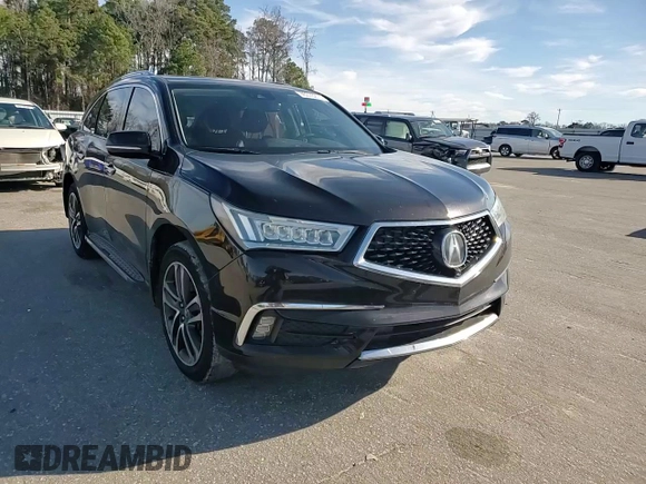 2017 Acura MDX Advance with VIN 5FRYD3H8XHB007018, listed as a Copart auction lot 45376275 with 116,938 mi miles and Salvage title. Bid and sale history available at DreamBid. Image 11.