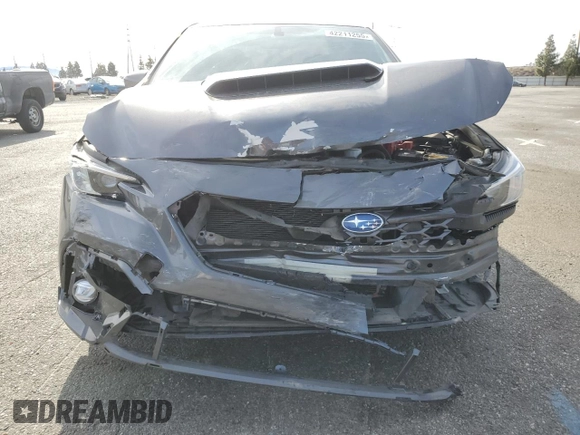 2022 Subaru WRX Premium with VIN JF1VBAF69N9003263, listed as a Copart auction lot 42211255 with 33,555 mi miles and Salvage Title. Bid and sale history available at DreamBid. Image 5.