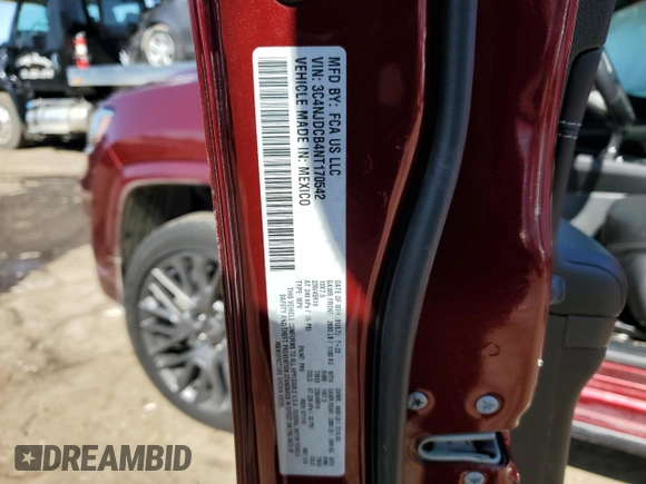 2022 Jeep Compass High Altitude with VIN 3C4NJDCB4NT170542, listed as a Copart auction lot 51275985 with 39,746 mi miles and Salvage Title. Bid and sale history available at DreamBid. Image 15.
