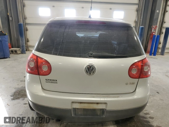 2009 Volkswagen Rabbit S with VIN WVWBB71K29W003438, listed as a Copart auction lot 46041015 with 128,351 mi miles and Clean title. Bid and sale history available at DreamBid. Image 6.