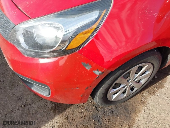 2012 Kia Rio LX with VIN KNADM4A33C6045387, listed as a IAAI auction lot 41548099 with 104,347 mi miles. Bid and sale history available at carsss.com. Image 6.