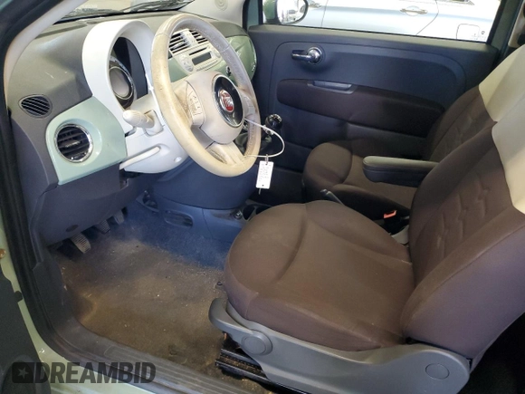 2012 FIAT 500 Pop with VIN 3C3CFFAR4CT381133, listed as a Copart auction lot 52644855 with 131,242 mi miles and Clean Title. Bid and sale history available at carsss.com. Image 7.