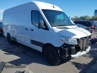 2023 Mercedes-Benz Sprinter Cargo with VIN W1Y4NCHY2PT151425, listed as a IAAI auction lot 41889490 with 27,563 mi miles. Bid and sale history available at carsss.com. Image 1.