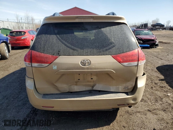 2012 Toyota Sienna LE with VIN 5TDJK3DCXCS036204, listed as a Copart auction lot 48563785 with 0 mi miles and Salvage Title. Bid and sale history available at carsss.com. Image 6.