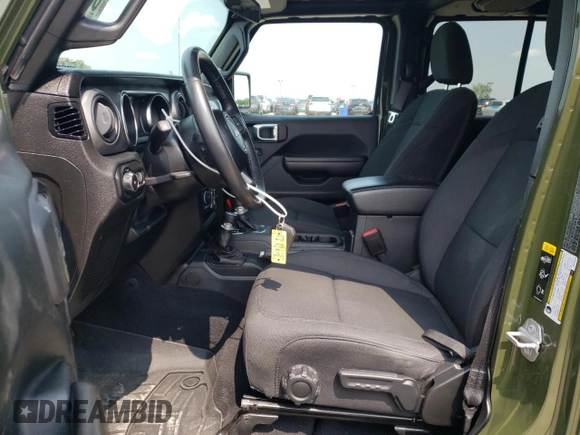2021 Jeep Wrangler Unlimited Willys с VIN 1C4HJXDM4MW727070, выставлен на аукционе Copart как лот 60461275 с пробегом 42 078 миль миль и Списание • Salvage title. История ставок и продаж доступна на DreamBid. Изображение 7.