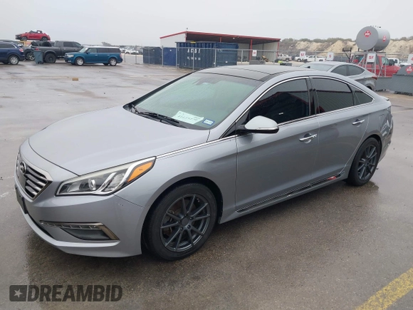 2015 Hyundai Sonata 2.4L Sport with VIN 5NPE34AF8FH208677, listed as a IAAI auction lot 41615270 with 141,639 mi miles. Bid and sale history available at carsss.com. Image 20.