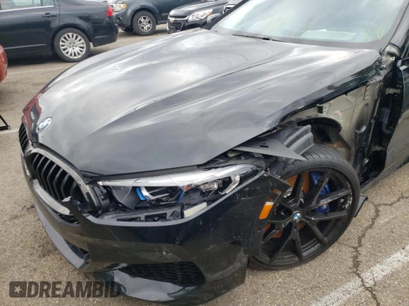 2022 BMW 8 Series M850i with VIN WBAGV8C08NCH71533, listed as a Copart auction lot 59507253 with 0 mi miles. Bid and sale history available at carsss.com. Image 9.