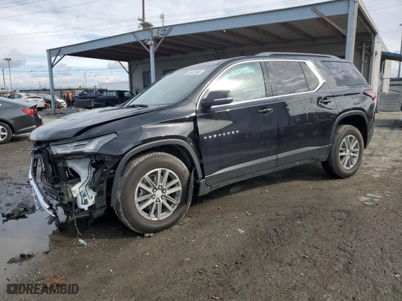 2023 Chevrolet Traverse LT Cloth with VIN 1GNERGKW8PJ326548, listed as a Copart auction lot 42641565 with 6,872 mi miles and Salvage Title. Bid and sale history available at carsss.com. Image 1.