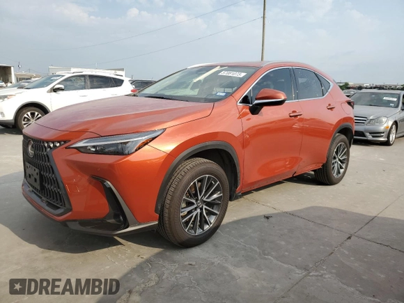 2022 Lexus NX 250 Premium with VIN JTJGDCAZ9N2004588, listed as a Copart auction lot 57081073 with 10,742 mi miles and . Bid and sale history available at DreamBid. Image 1.
