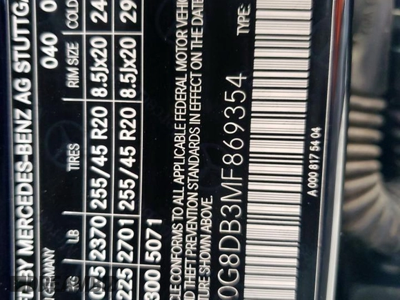 2021 Mercedes-Benz GLC 300 с VIN W1N0G8DB3MF869354, выставлен на аукционе Copart как лот 54894115 с пробегом 38 120 миль миль и Списание • Salvage title. История ставок и продаж доступна на DreamBid. Изображение 13.