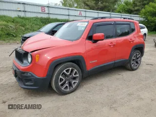 2016 Jeep Renegade Latitude z VIN ZACCJABT1GPC89739, wystawiony jako Copart lot #57486245 z przebiegiem 66 809 mil mil oraz Czysty tytuł • Clean title. Historia ofert i sprzedaży dostępna na DreamBid. Obrazek 1.